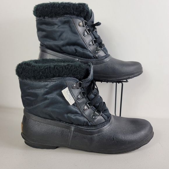 Sorel Vintage All Black Short Snow boots Size 10 - Picture 9 of 10